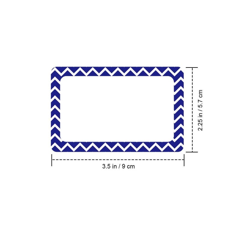Cualfec 300 Cute Chevron Name Tag Stickers Colorful Border Name Labels for School, Office, Home Can Be Used on Clothes, Storage Boxes, Packages - Updated Stronger Stickiness - Image 3